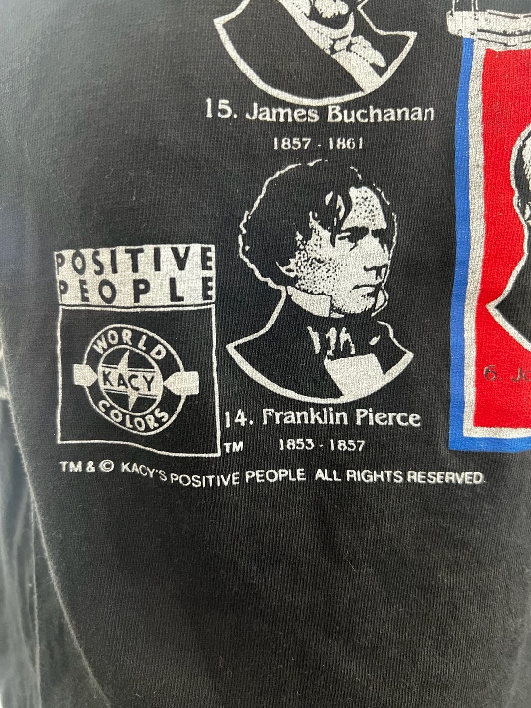 Rare Vintage 1993 Kacy USA Presidents Graphic Tee XL 9