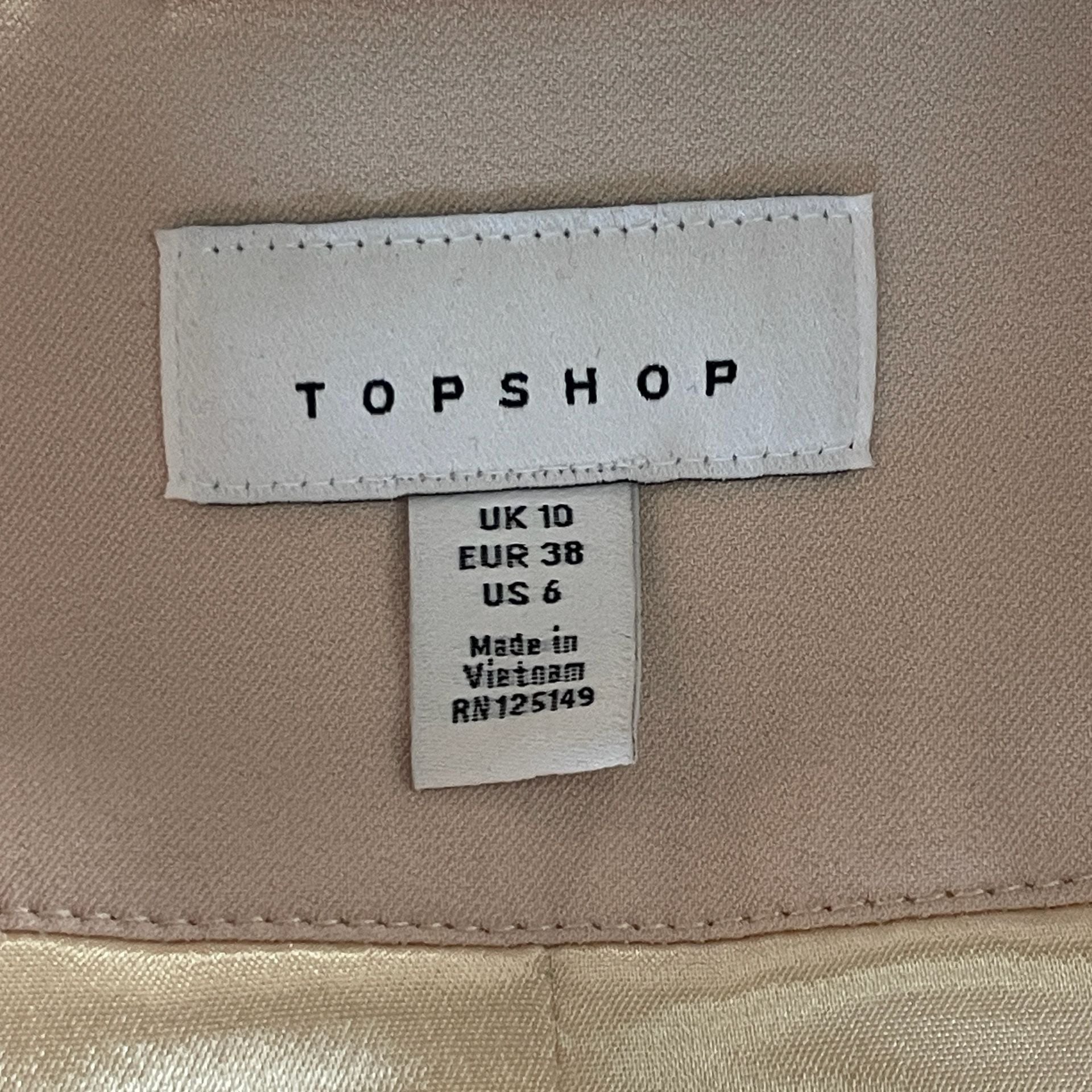 Topshop Oversized Trench Coat Size US 6 Stone Beige 7