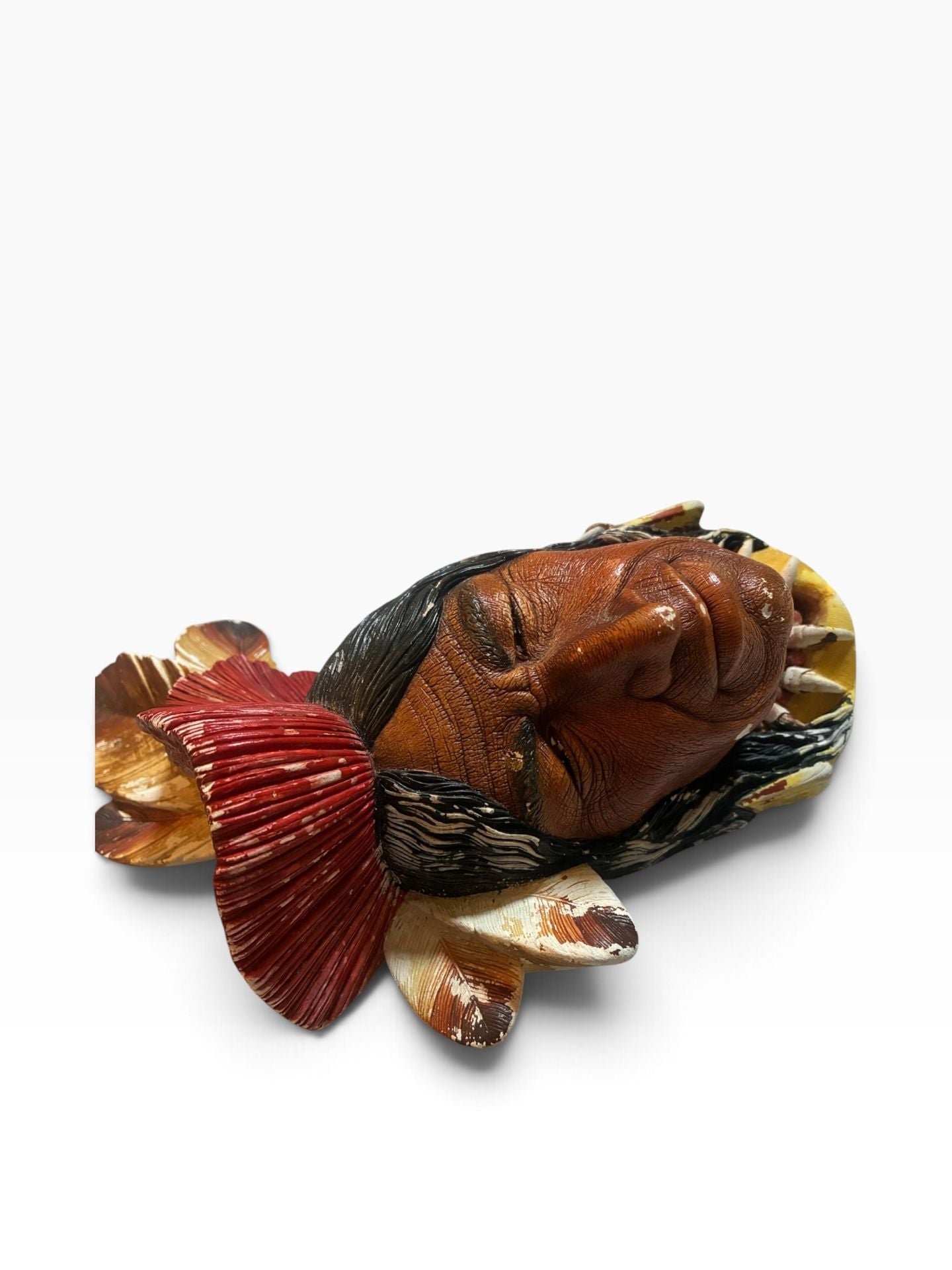 Bossons England Chalkware Head Tecumseh Shawnee Chief Wall Art 1959 9