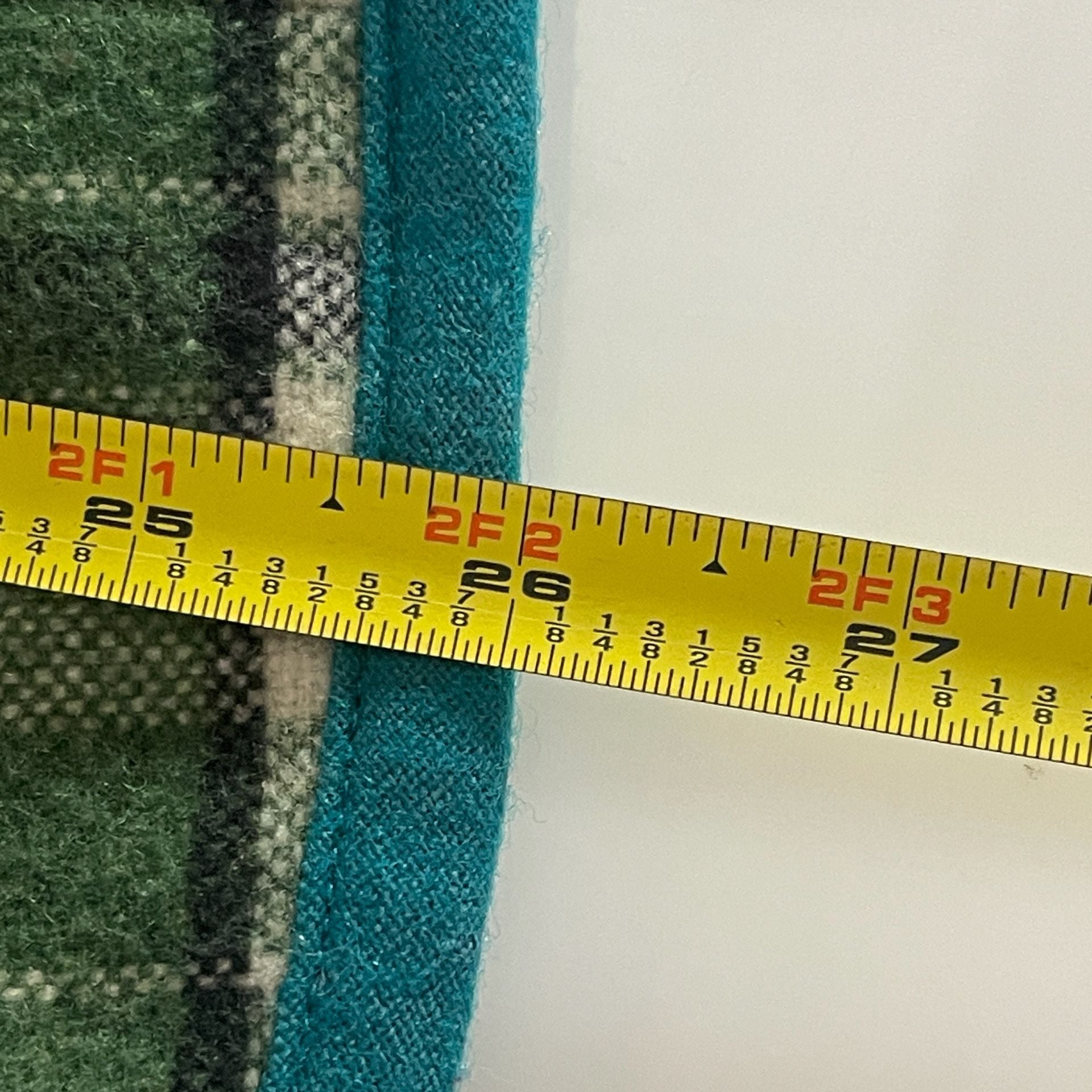 Tabitha Piper Plaid Jacket Size M Green Teal Trim Double Breasted 9