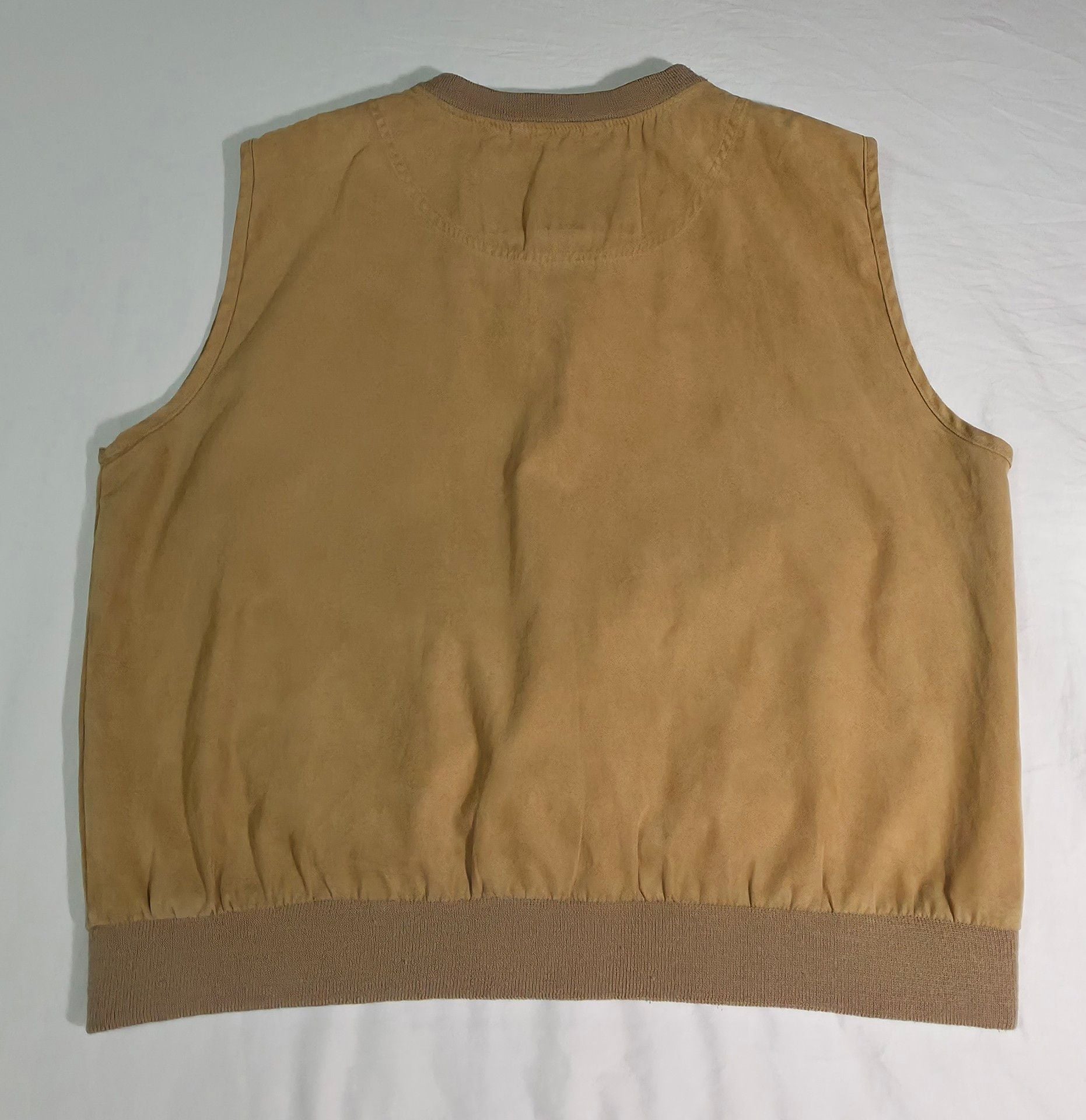 Weatherproof Golf Vest Size L Tan Aberdeen Country Club Microfiber 4