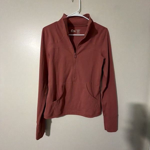 ZYIA Active Salmon Pocket 1/2 Zip Pullover Size S