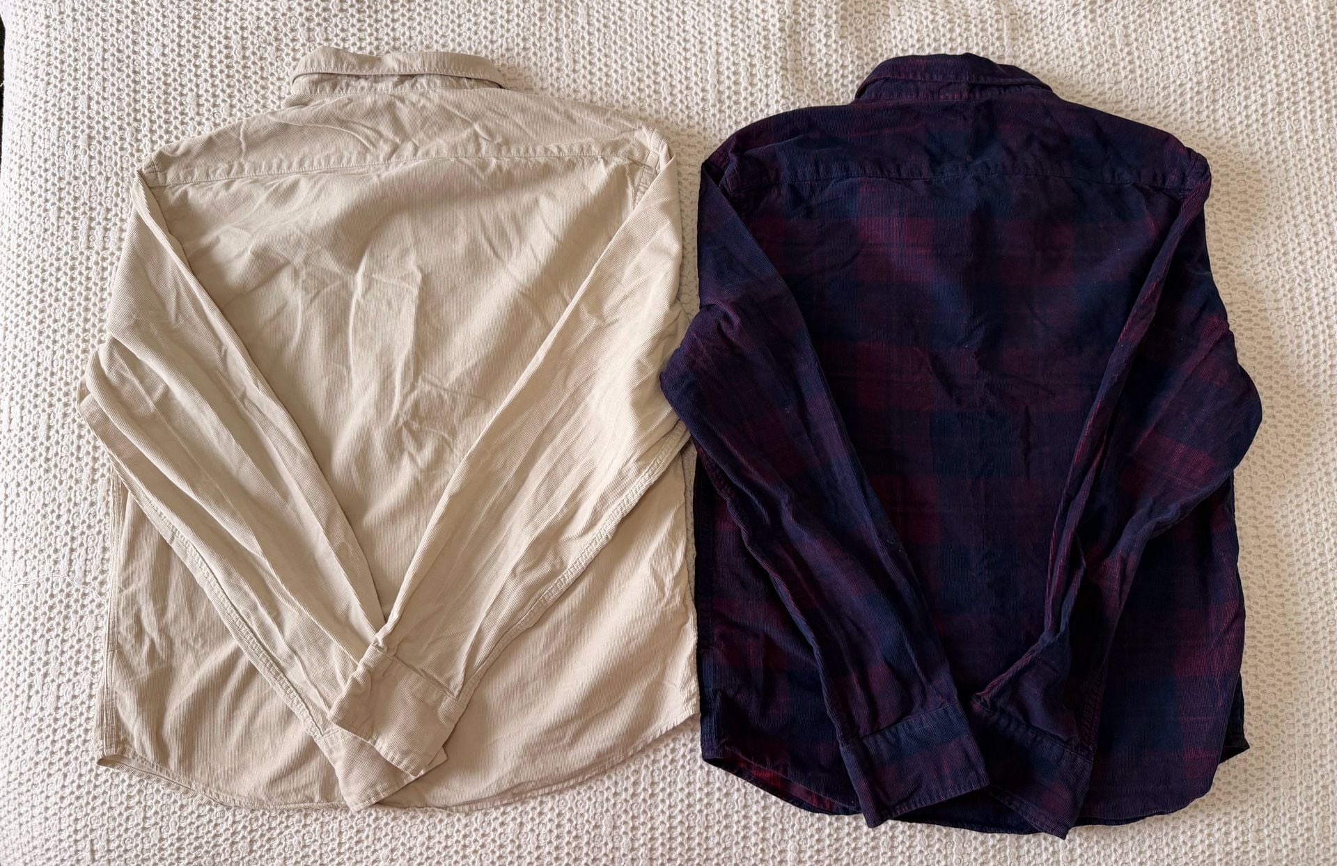 Lot of 2 UNTUCKit Men’s Corduroy Button Down Shirts Small Regular Fit 4