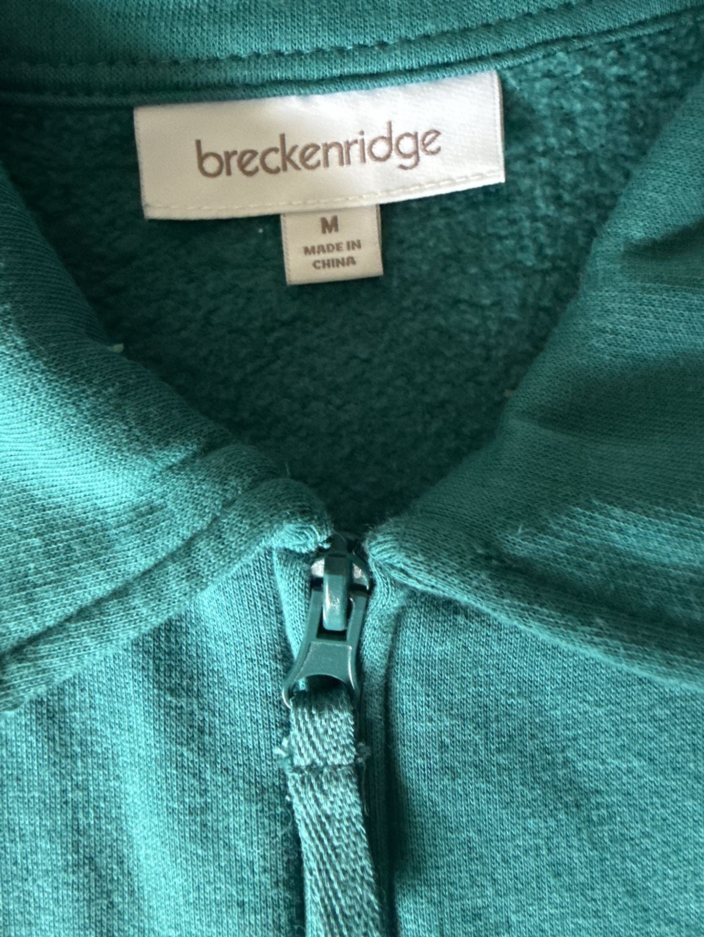 Breckenridge M Sweatshirt Full Zip Appliqué Trees Teal Autumn Teachercore




 7