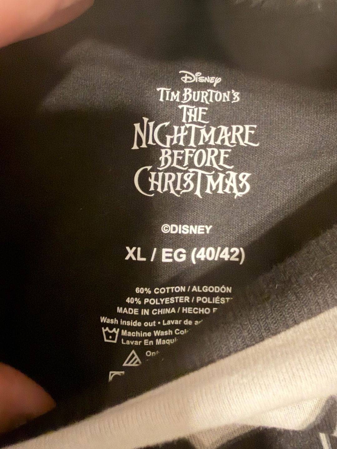 Disney Nightmare Before Christmas Jack Skellington Shirt & Beanie Set XL NWT 4