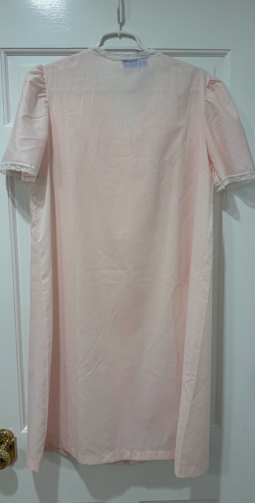 Vintage Mid Mod Cottage core Coquette Joy Alice Pink Lace Nightgown 6