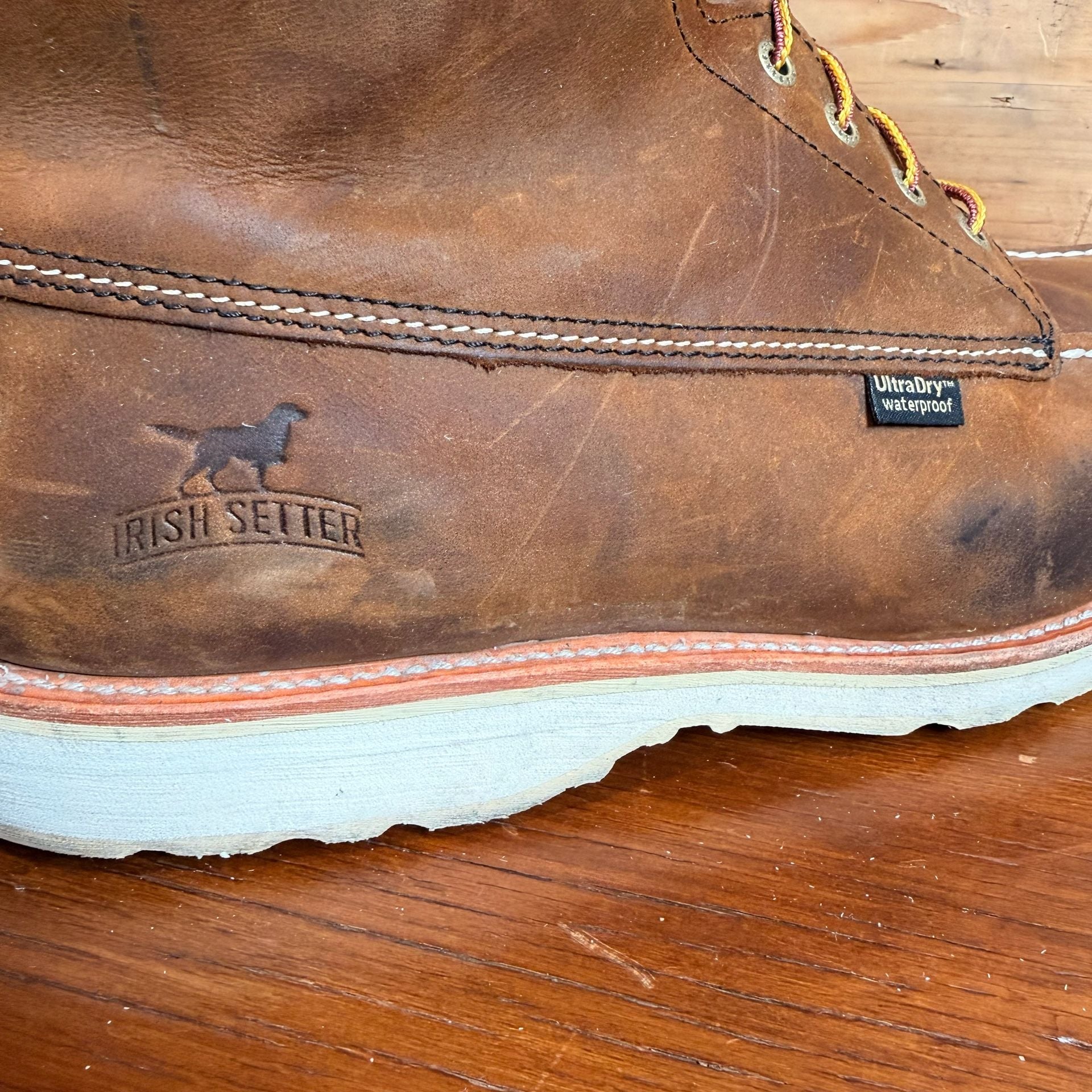Irish Setter Wingshooter A0891 Men's Brown Leather Waterproof Boots Size 14 8