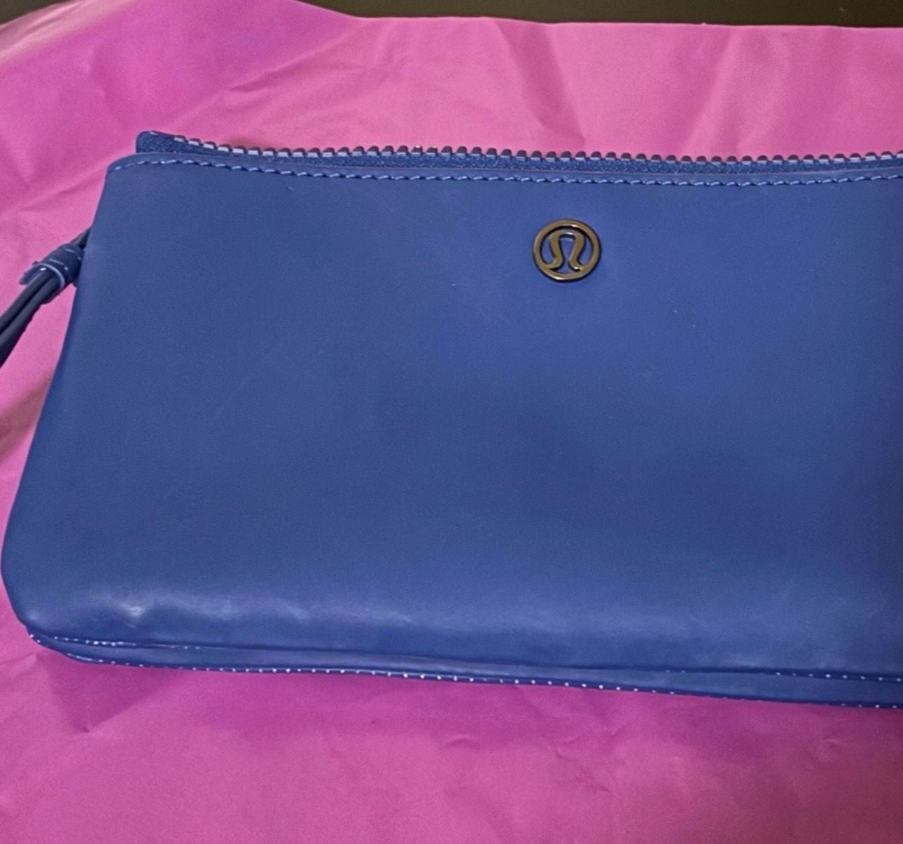 Lululemon Double Up Pouch Wristlet Royal Blue 2