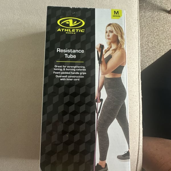 Athletic Works Resistance Tube Size M Purple Exercise Band