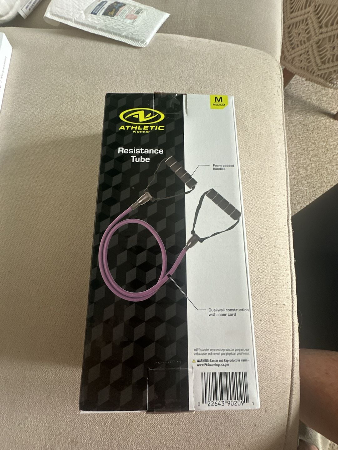 Athletic Works Resistance Tube Size M Purple Exercise Band 2