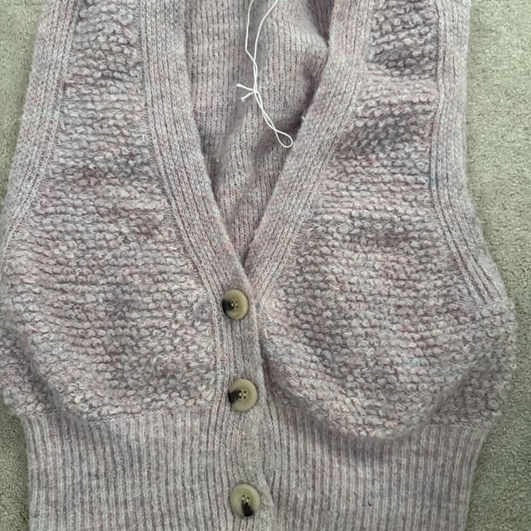 Urban Outfitters Paige Textured Sweater Vest Size L Pink