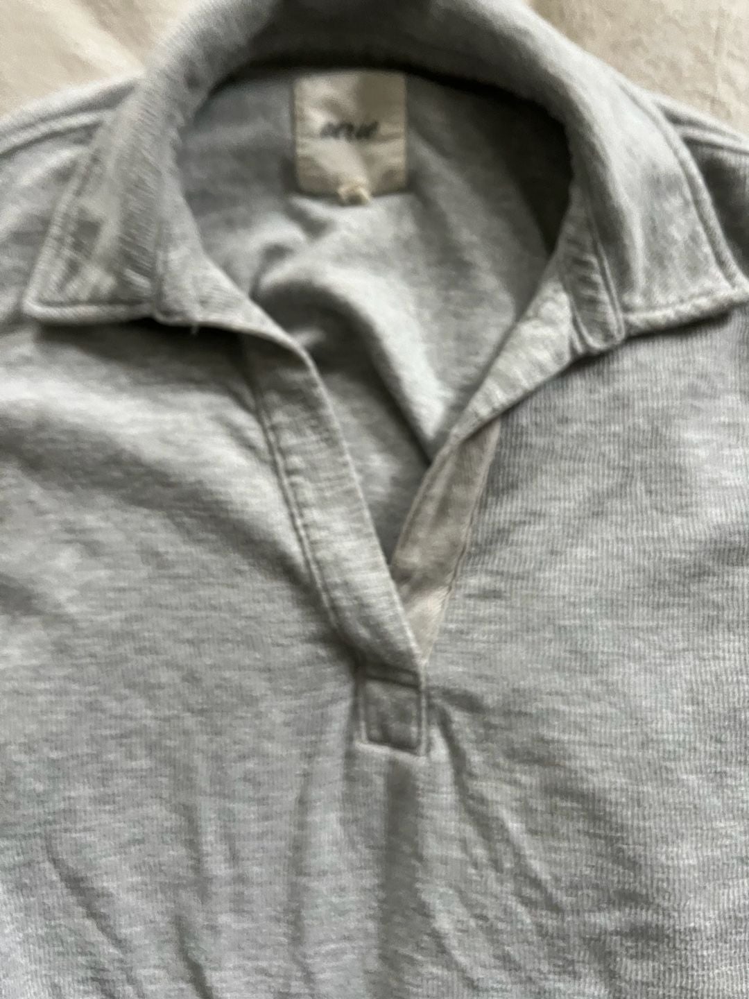 Aerie Gray Collared Long Sleeve Sweatshirt XS 4