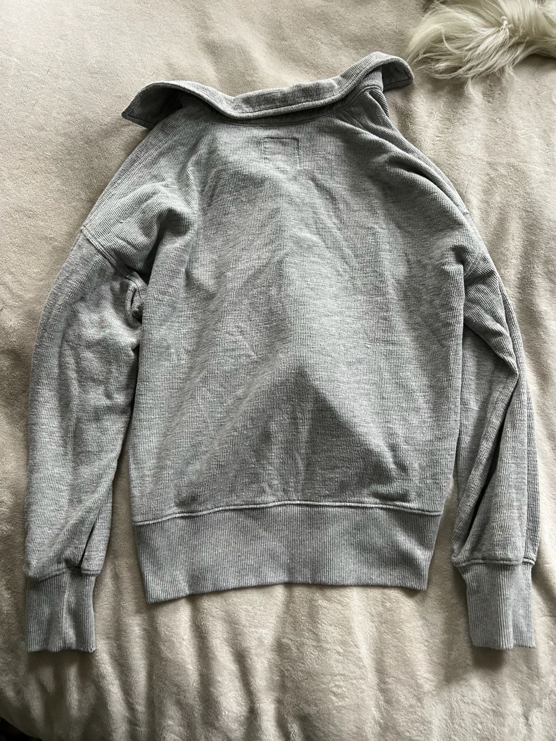 Aerie Gray Collared Long Sleeve Sweatshirt XS 5