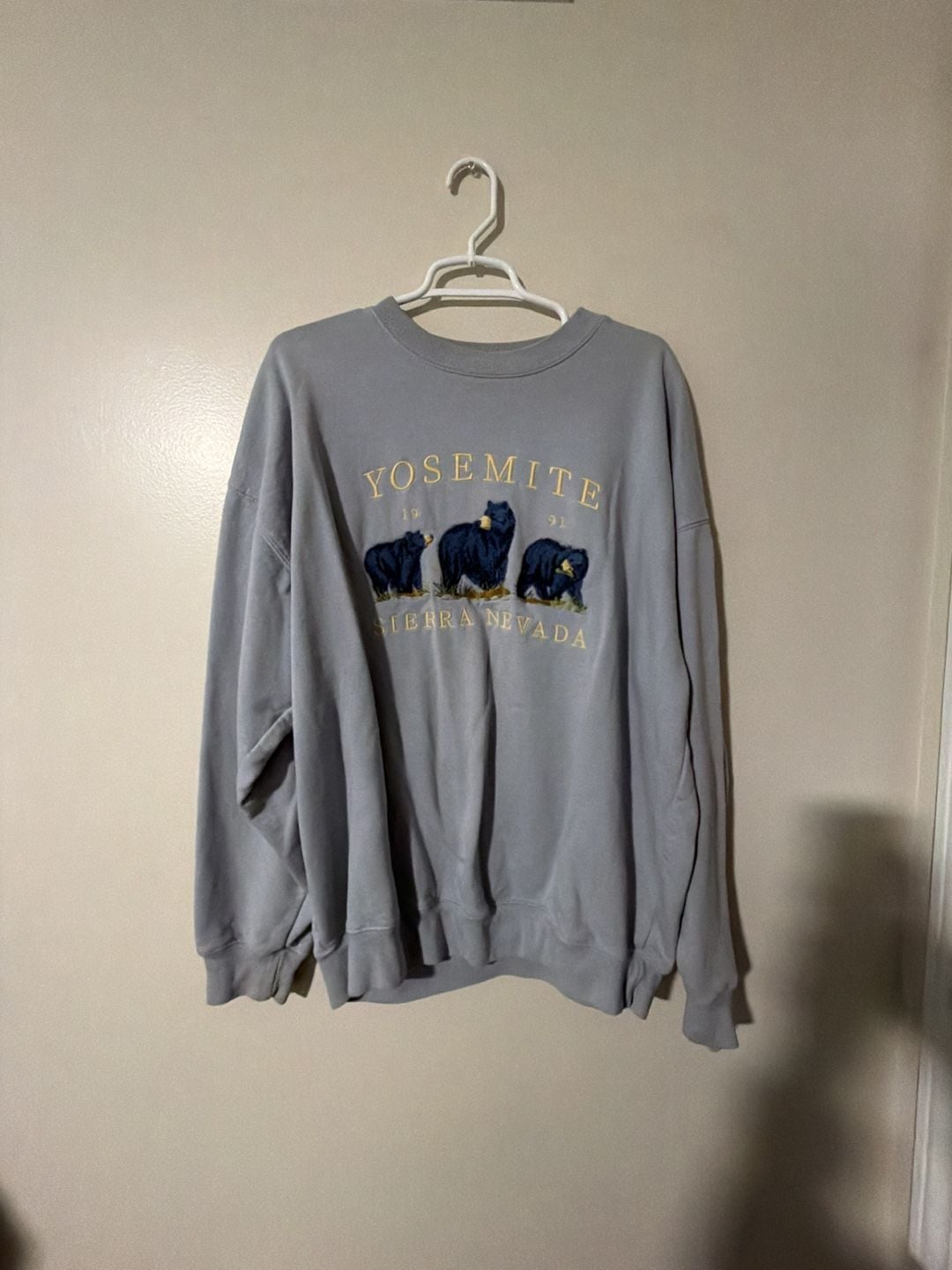 John Galt Yosemite Sierra Nevada Sweatshirt Gray Bear Graphic One Size 2