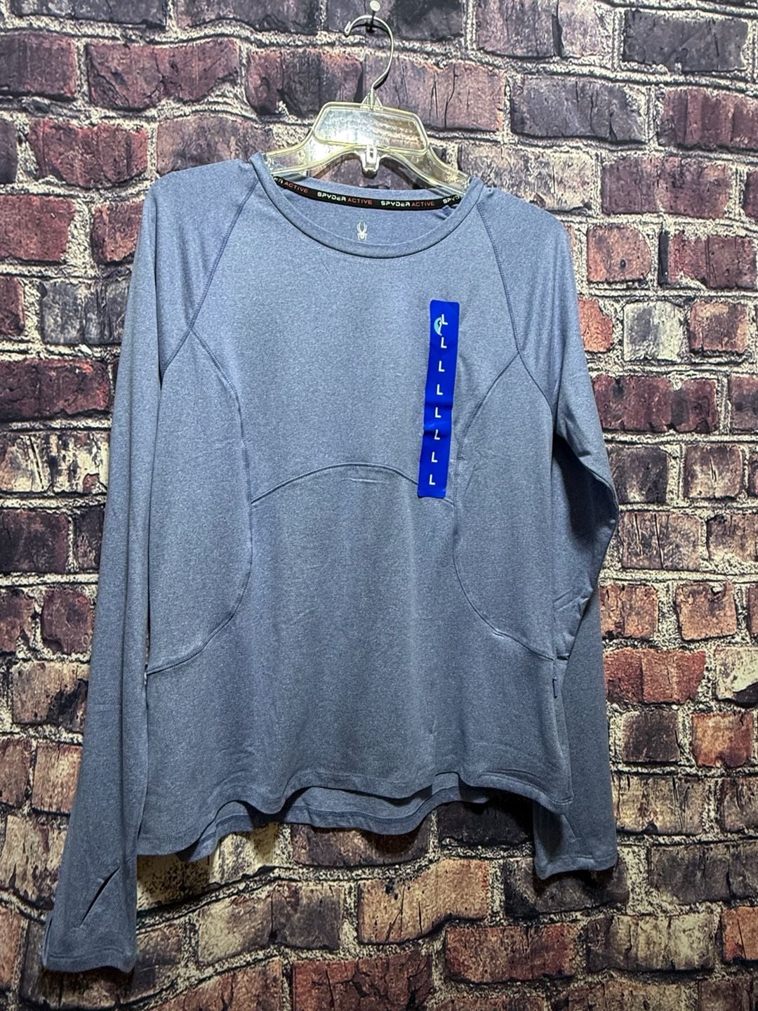Spyder Active Long Sleeve Top Size L Blue Heather 2