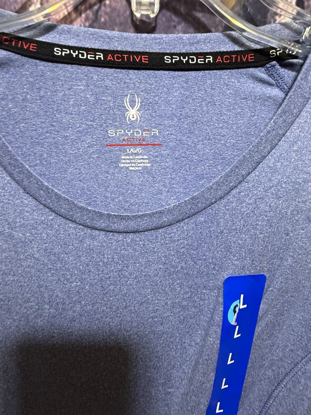Spyder Active Long Sleeve Top Size L Blue Heather 3