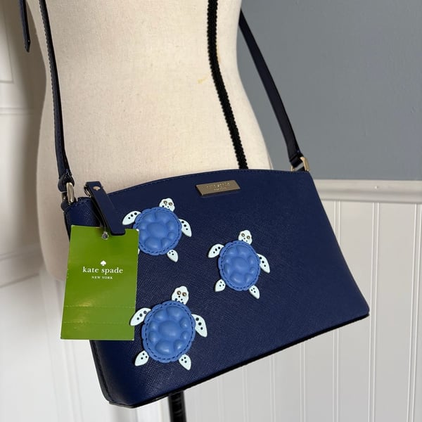 Kate Spade Millie Under The Sea Turtle Crossbody Bag Blue