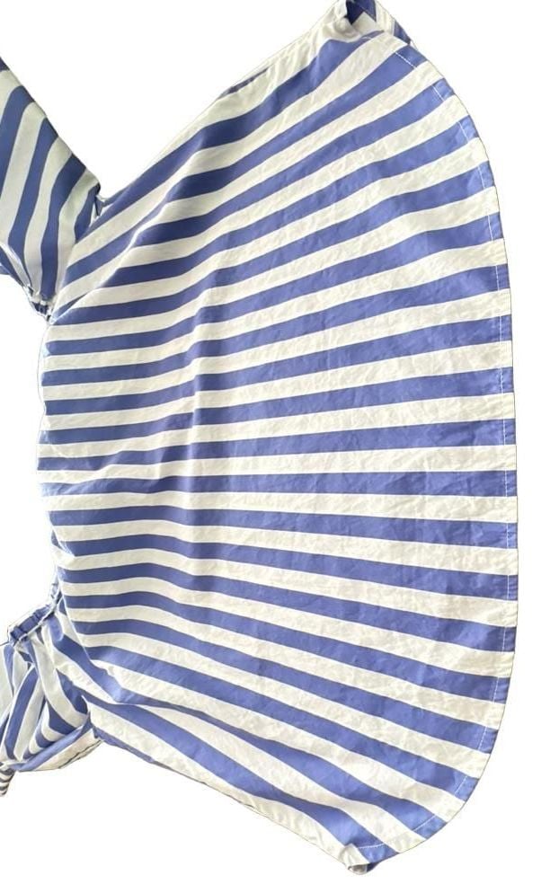 J.Crew SZ 6 Collection Thomas Mason Off-The-Shoulder Striped Top  9