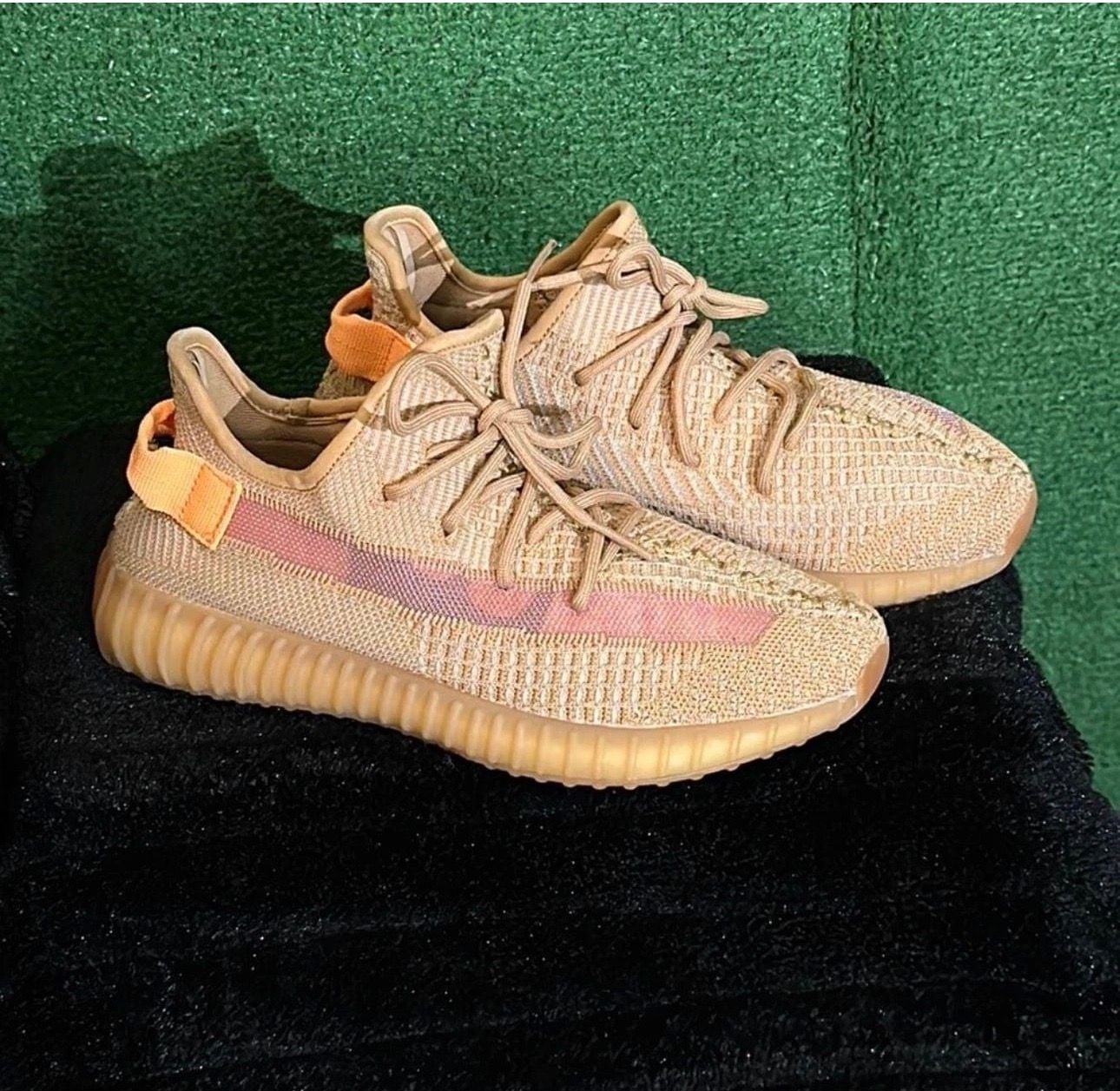 Adidas Yeezy Boost 350 V2 Clay Size 8 Beige Knit Sneakers 4