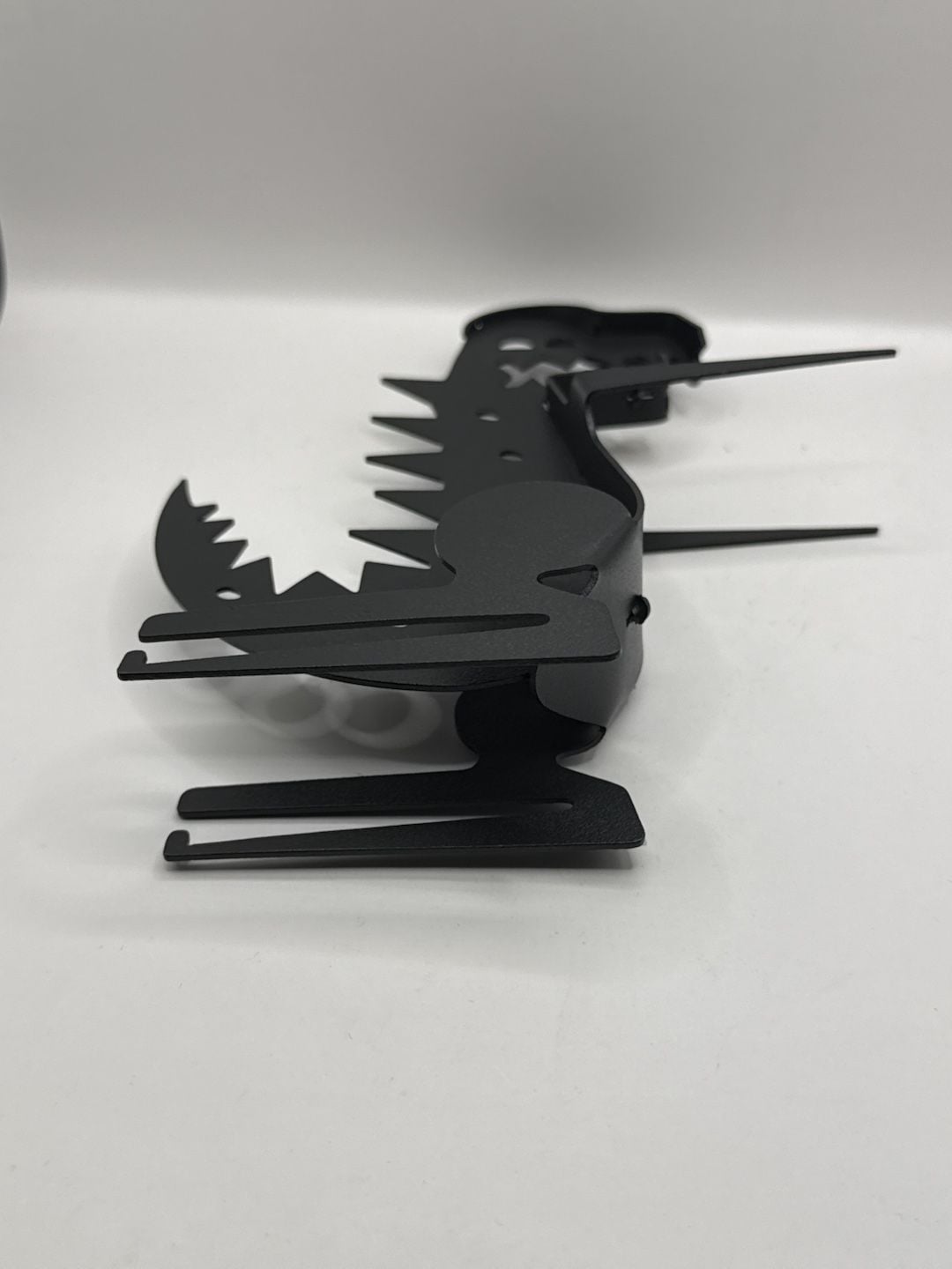 DinoGrill Dinosaur Hot Dog Rack BBQ Sausage Holder Black 5