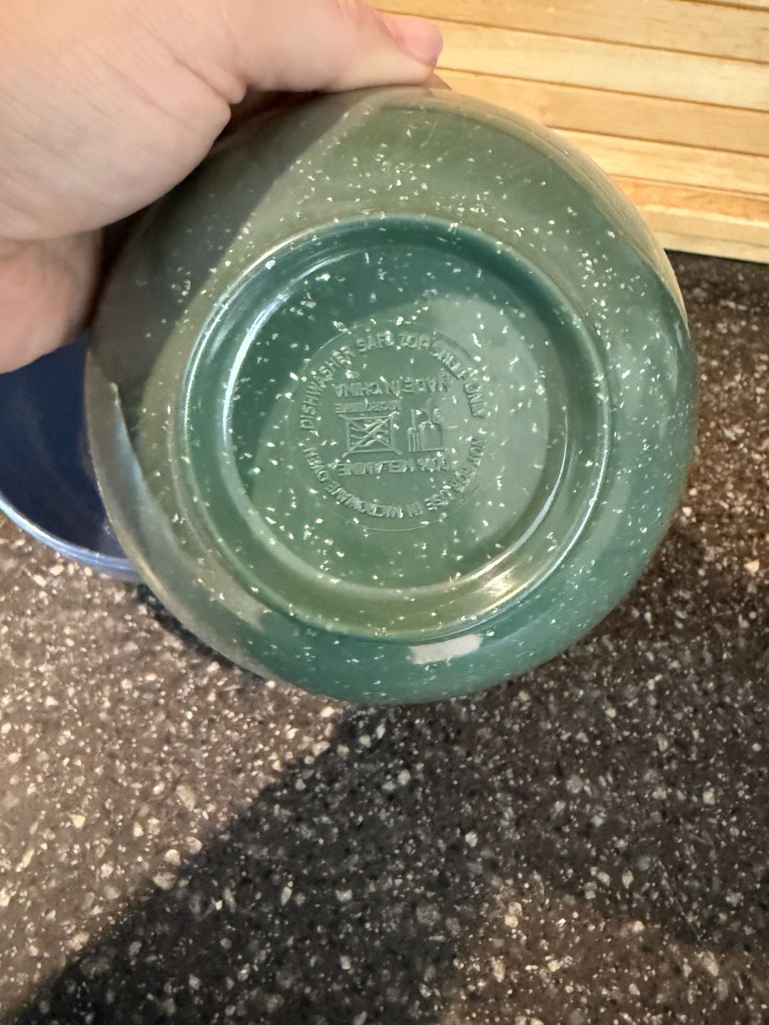 Kitchenware Speckled Melamine Mixing Bowls Set of 2 Blue Green 4