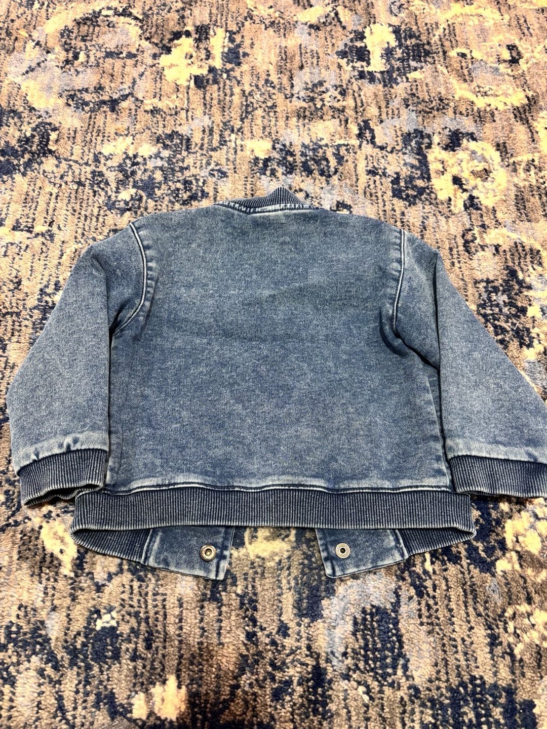 Adorable Cat & Jack Denim Bomber Jacket Size 12M 6