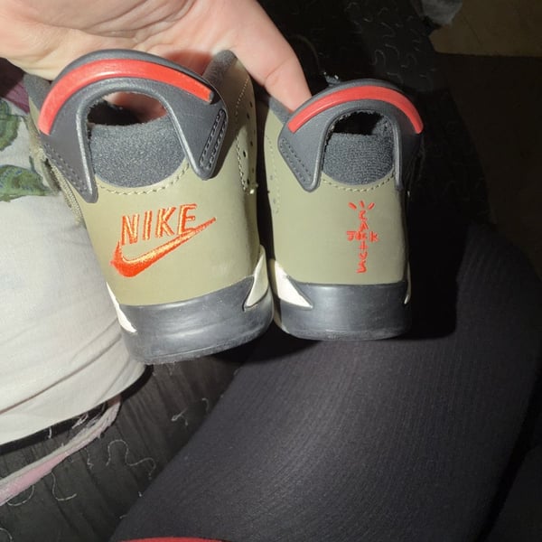 Nike Air Jordan 6 Retro Travis Scott Olive Size 12C Youth Sneakers
