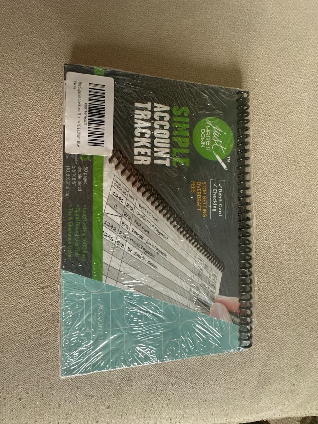 The Superior Check And Debit Card Register Simple Account Tracker 1