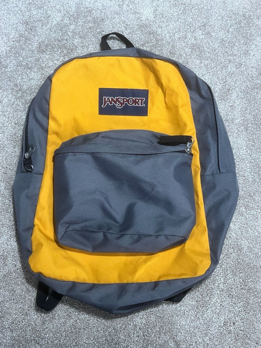 Jansport Superbreak Backpack Spectra Yellow Gray 2
