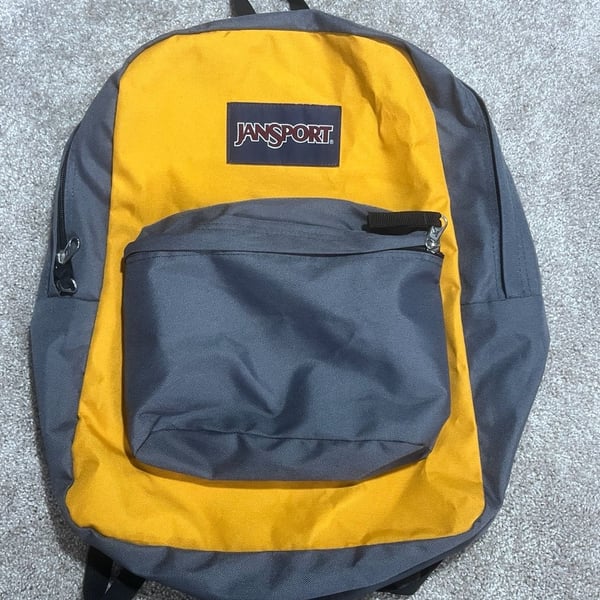 Jansport Superbreak Backpack Spectra Yellow Gray