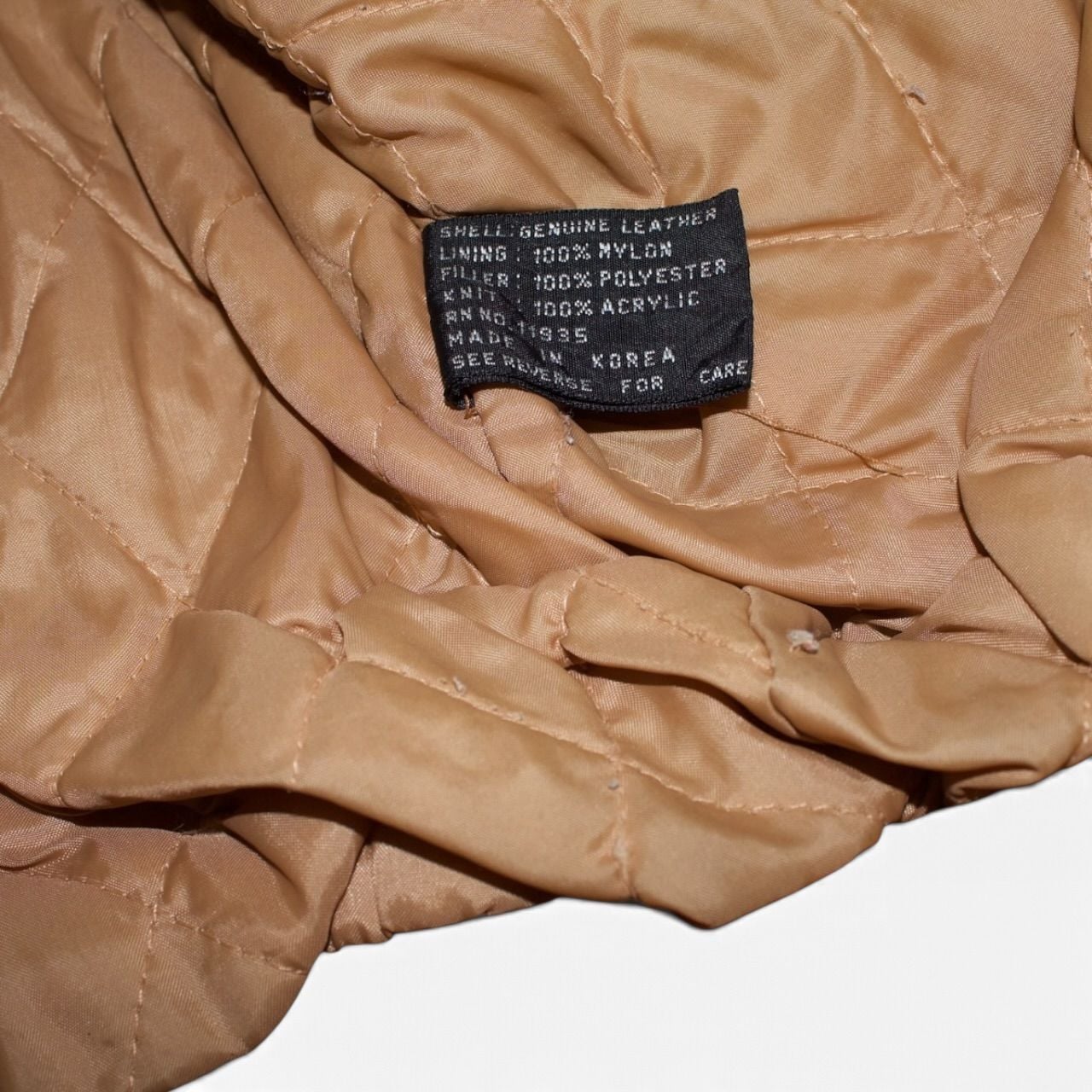 Vintage Mixed Blues Cognac Brown Leather Bomber Jacket Large 9