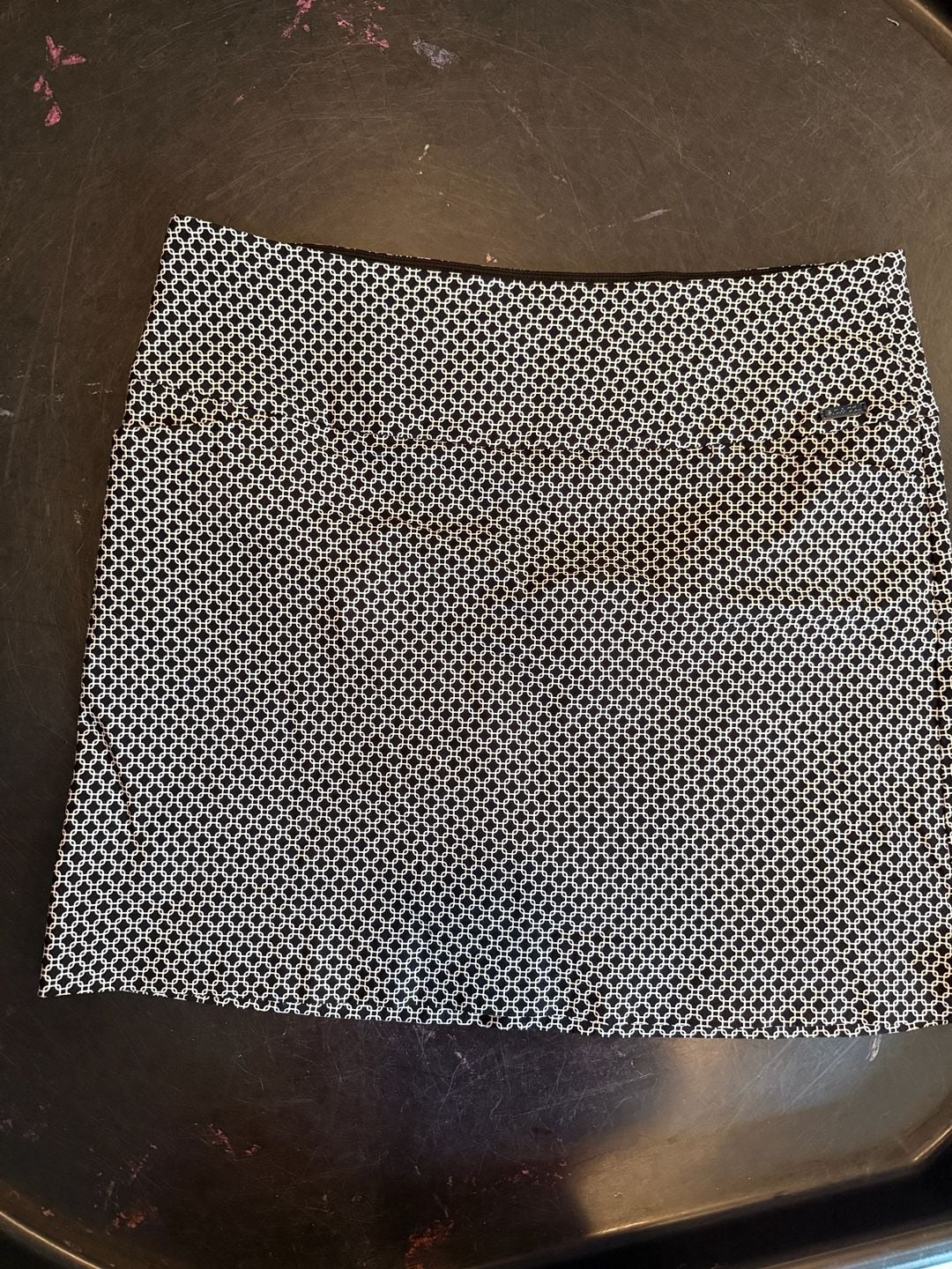 S.C. & Co. Black and White Geometric Print Skort XXL 2