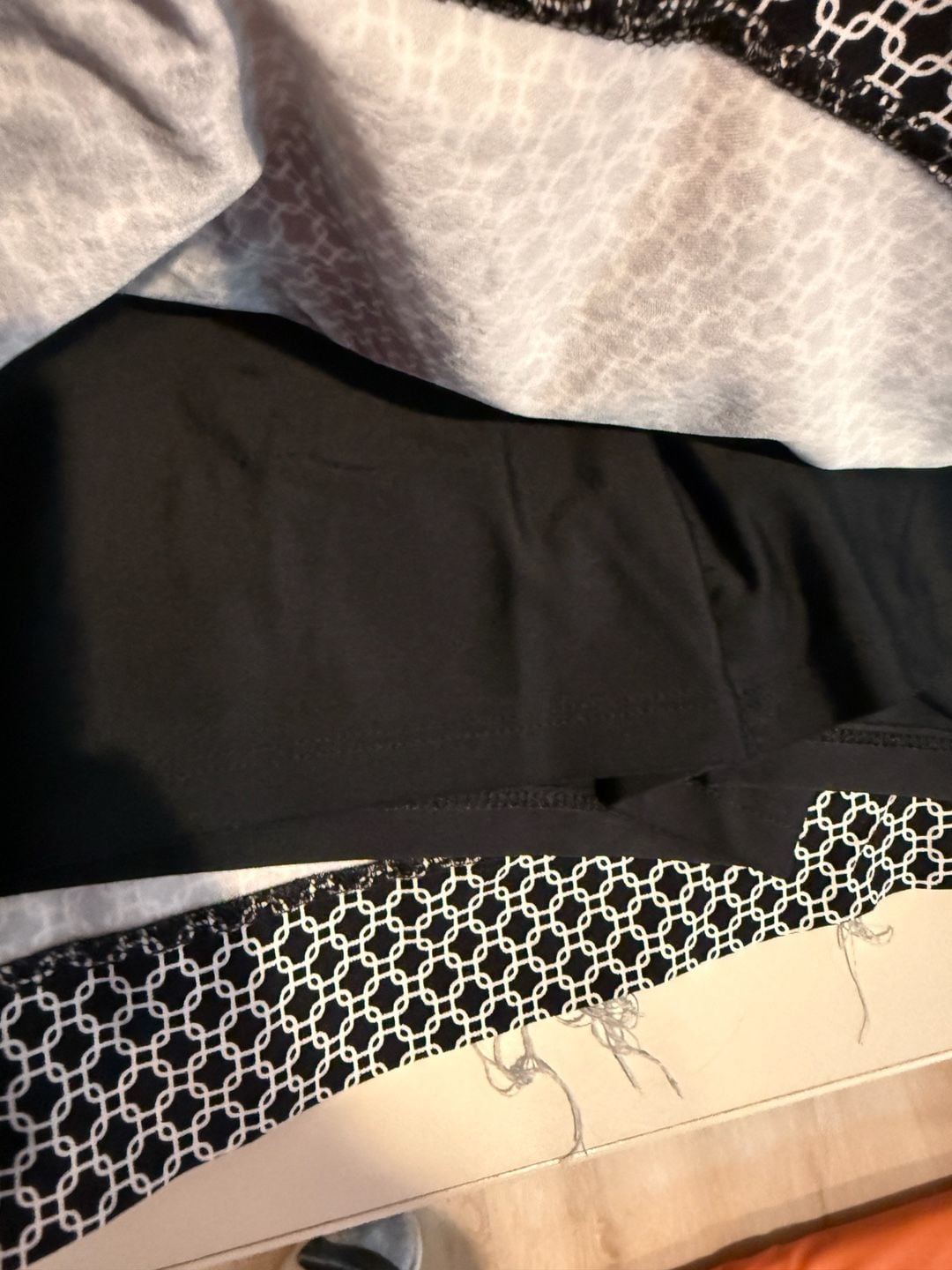 S.C. & Co. Black and White Geometric Print Skort XXL 9