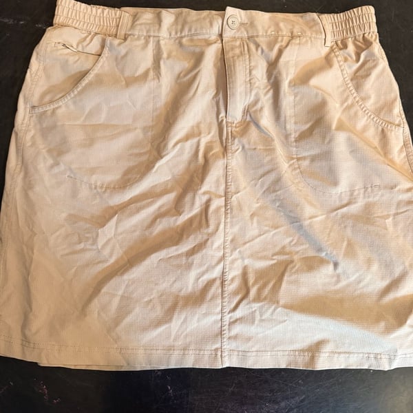 Tilley Skort Size XL Beige Outdoor Skirt with Pockets