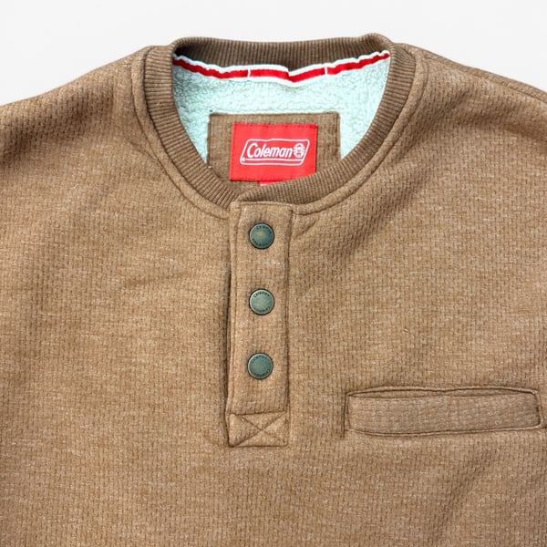 Coleman Men’s Wool Lined Sweatshirt Henley Sherpa Sweater