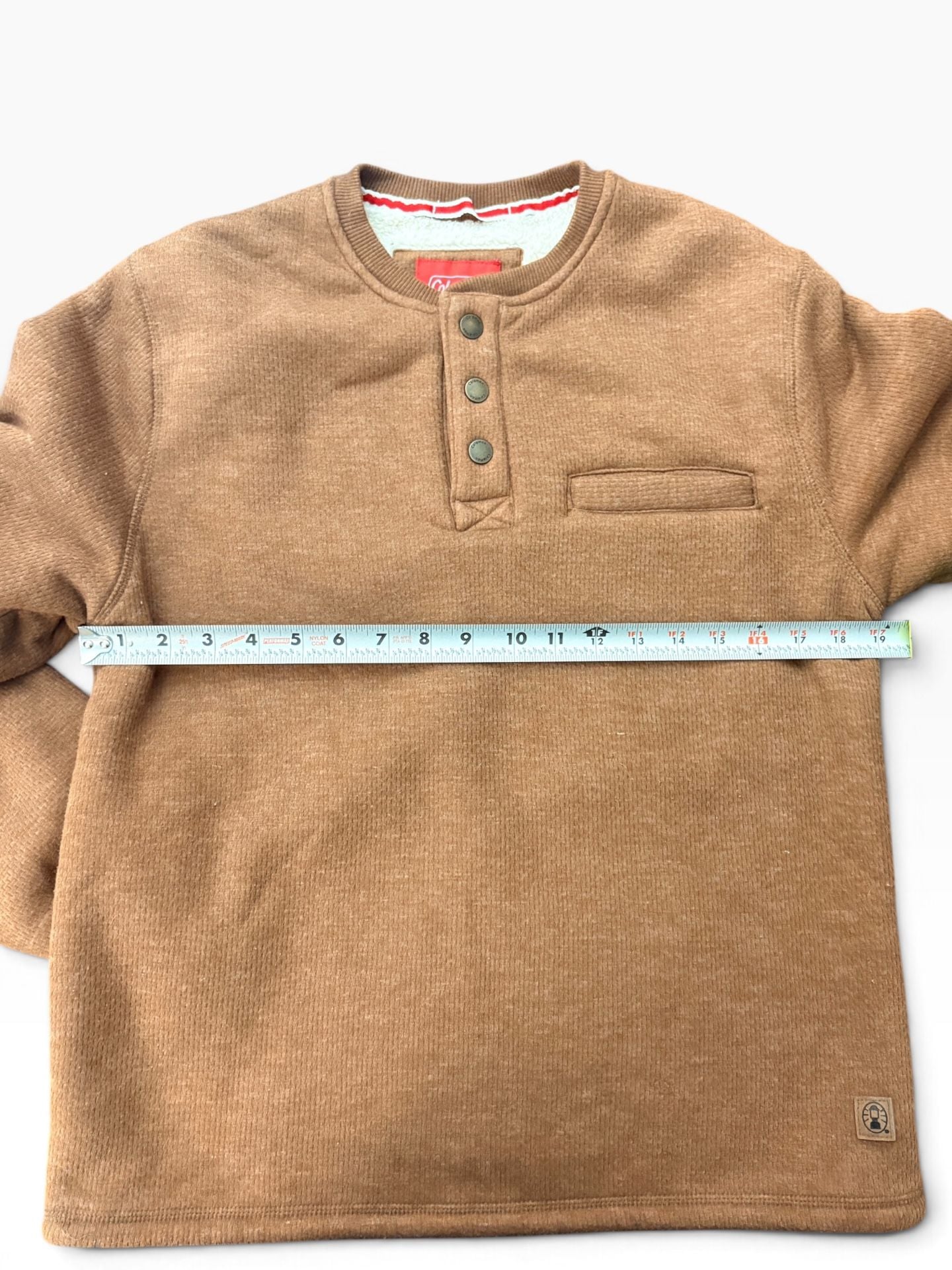 Coleman Men’s Wool Lined Sweatshirt Henley Sherpa Sweater 5