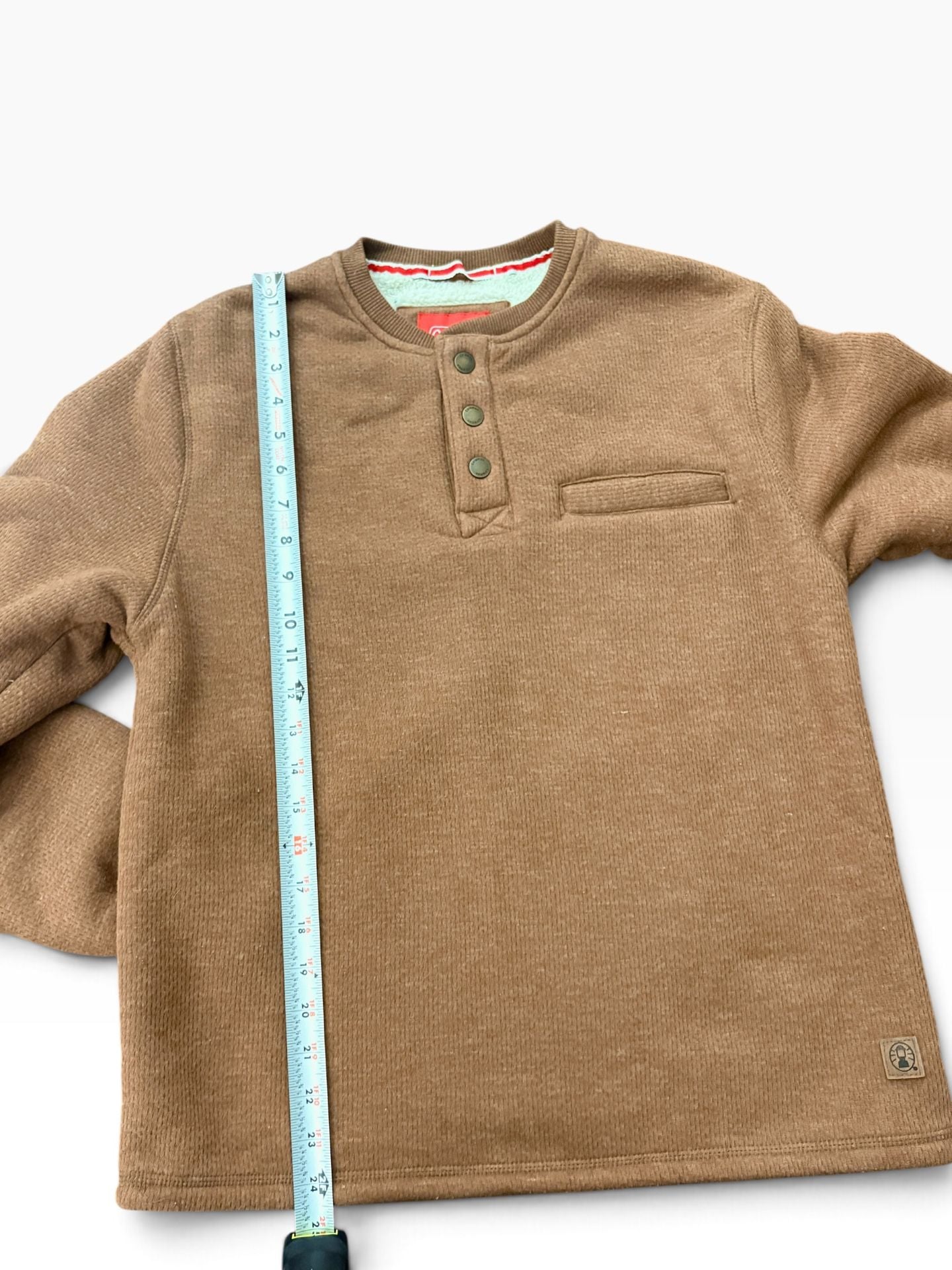 Coleman Men’s Wool Lined Sweatshirt Henley Sherpa Sweater 6