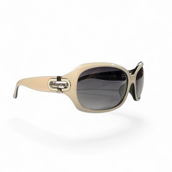 Mispecs Italy Design Y2K Sunglasses Pearl Light Pink/Cream Oversized