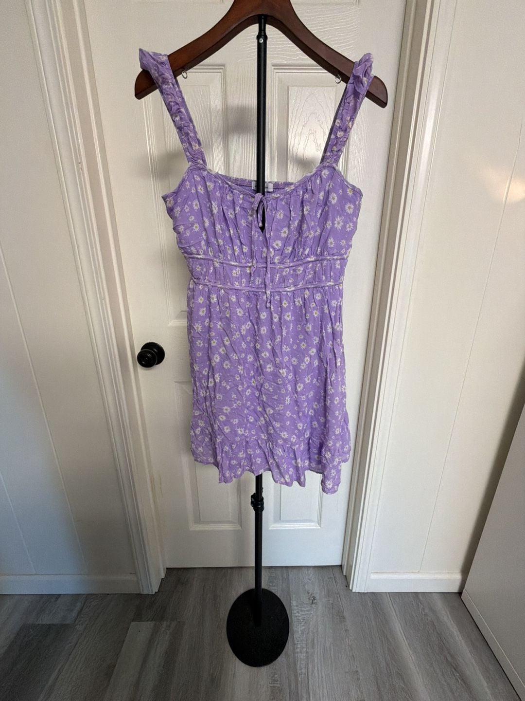 Stitch & Pine Purple Floral Mini Dress Size L /150 2