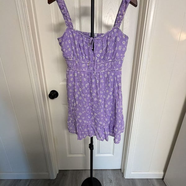 Stitch & Pine Purple Floral Mini Dress Size L /150