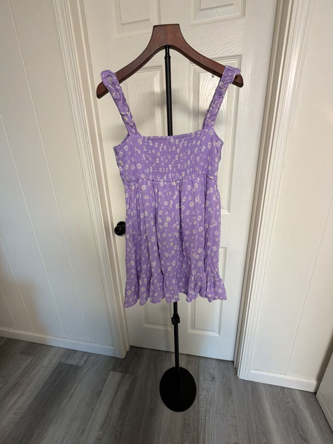 Stitch & Pine Purple Floral Mini Dress Size L /150 5