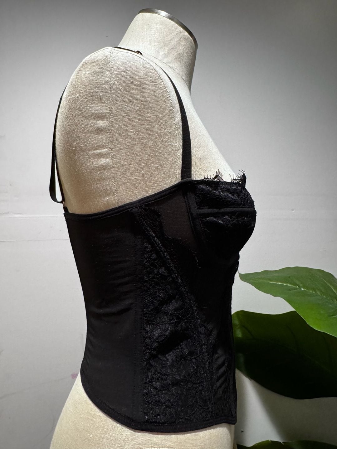 Shein BAE Black Lace Corset Bustier Top Size S 4