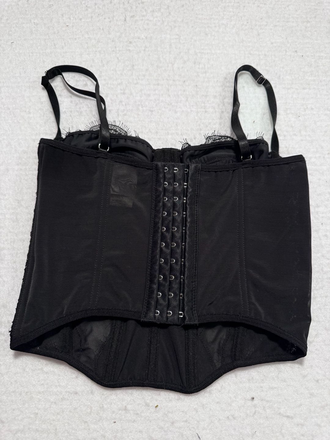 Shein BAE Black Lace Corset Bustier Top Size S 11
