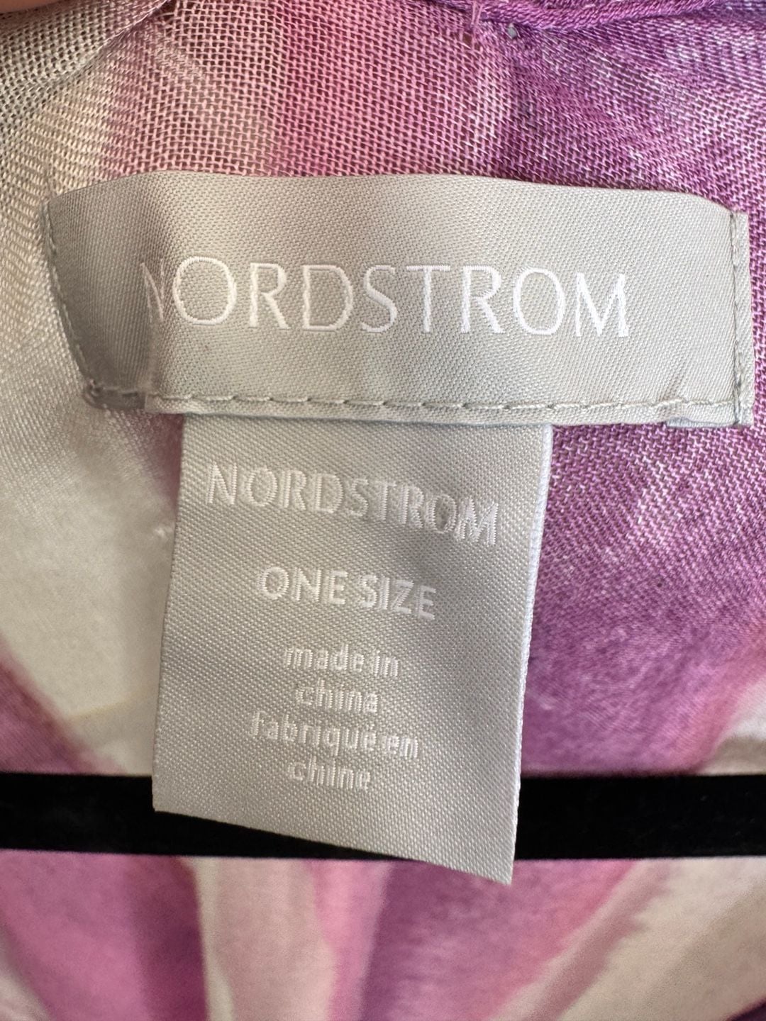 Nordstrom Striped Tassel Kimono Cover Up One Size Purple White Boho 4