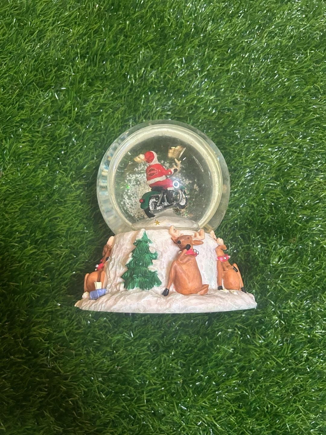 Harley Davidson Looking For Work Christmas Snow Globe 2