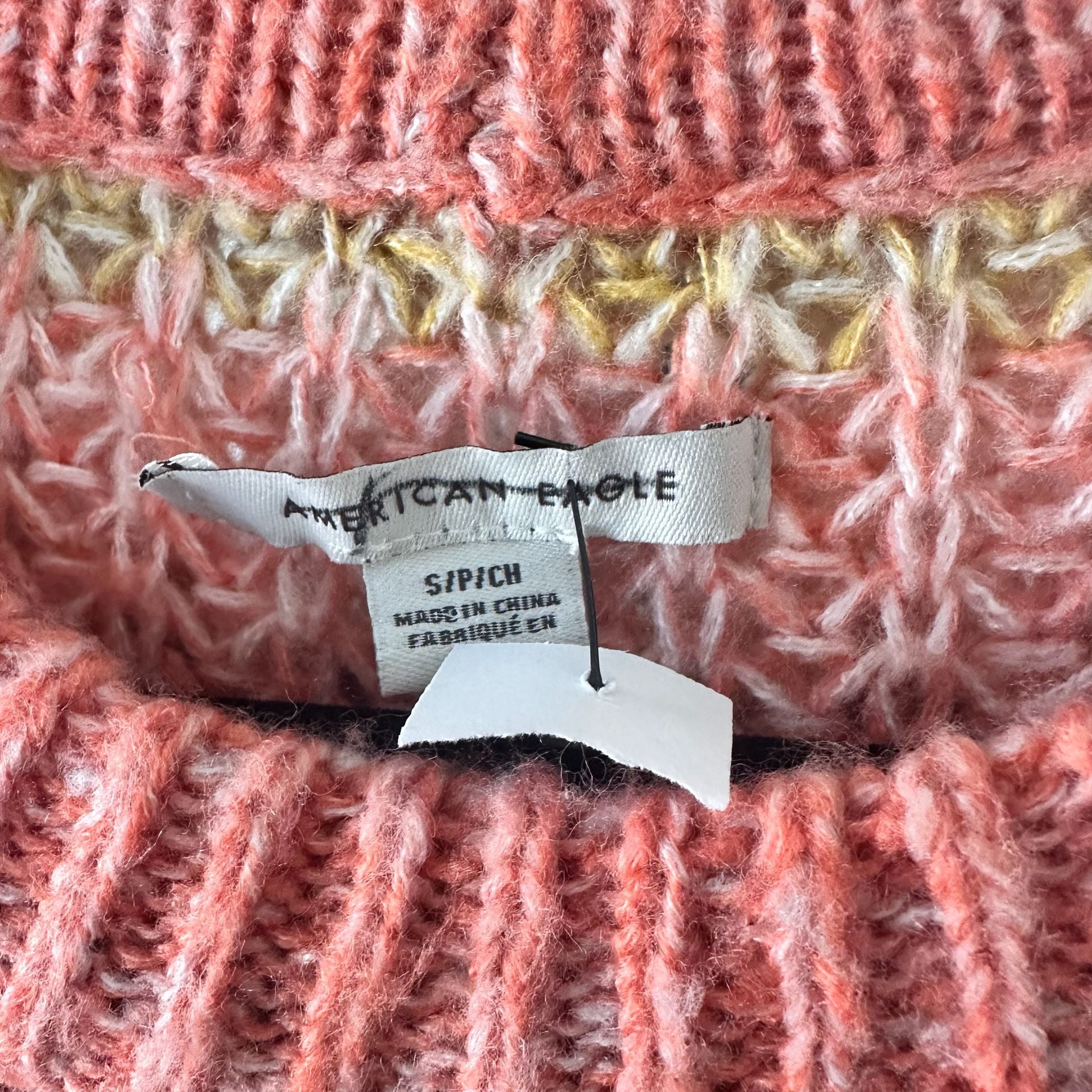 American Eagle Striped Chunky Knit Sweater Size S Multicolor 3