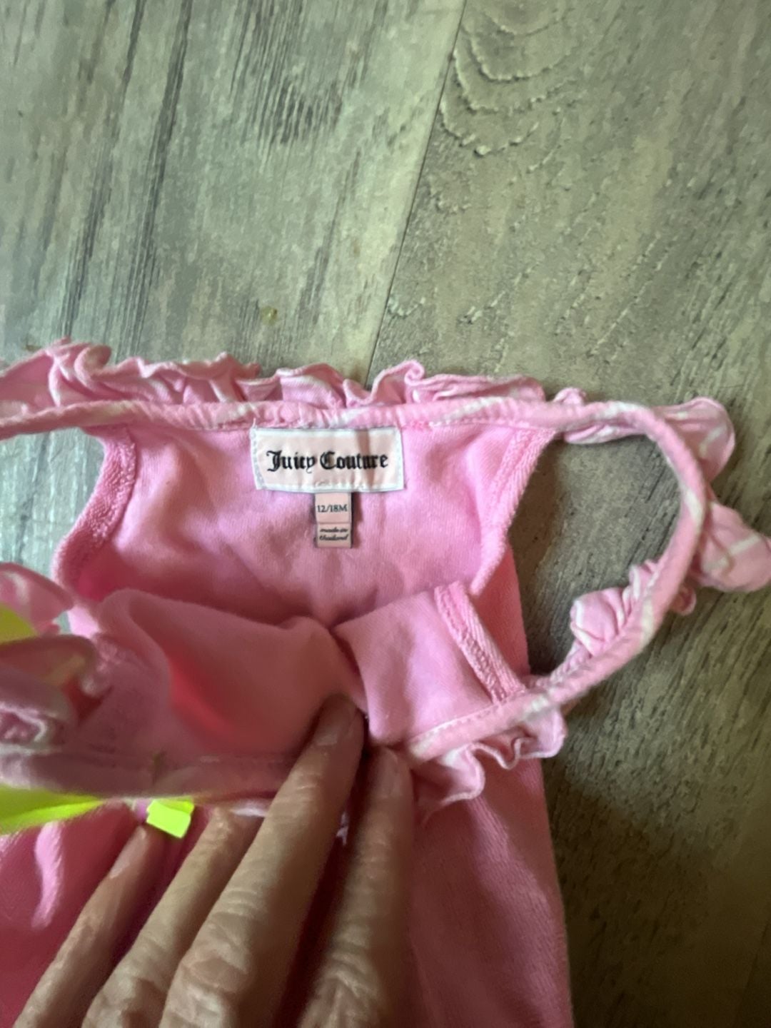 Juicy Couture Romper Size 12/18M Pink Terrycloth 5