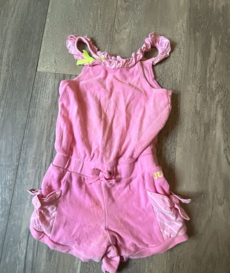 Juicy Couture Romper Size 12/18M Pink Terrycloth 2