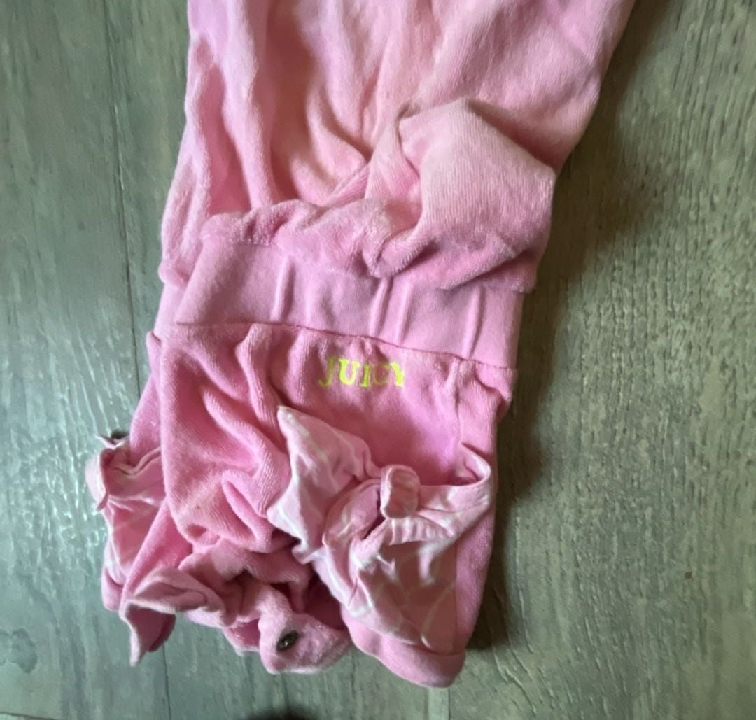 Juicy Couture Romper Size 12/18M Pink Terrycloth 4
