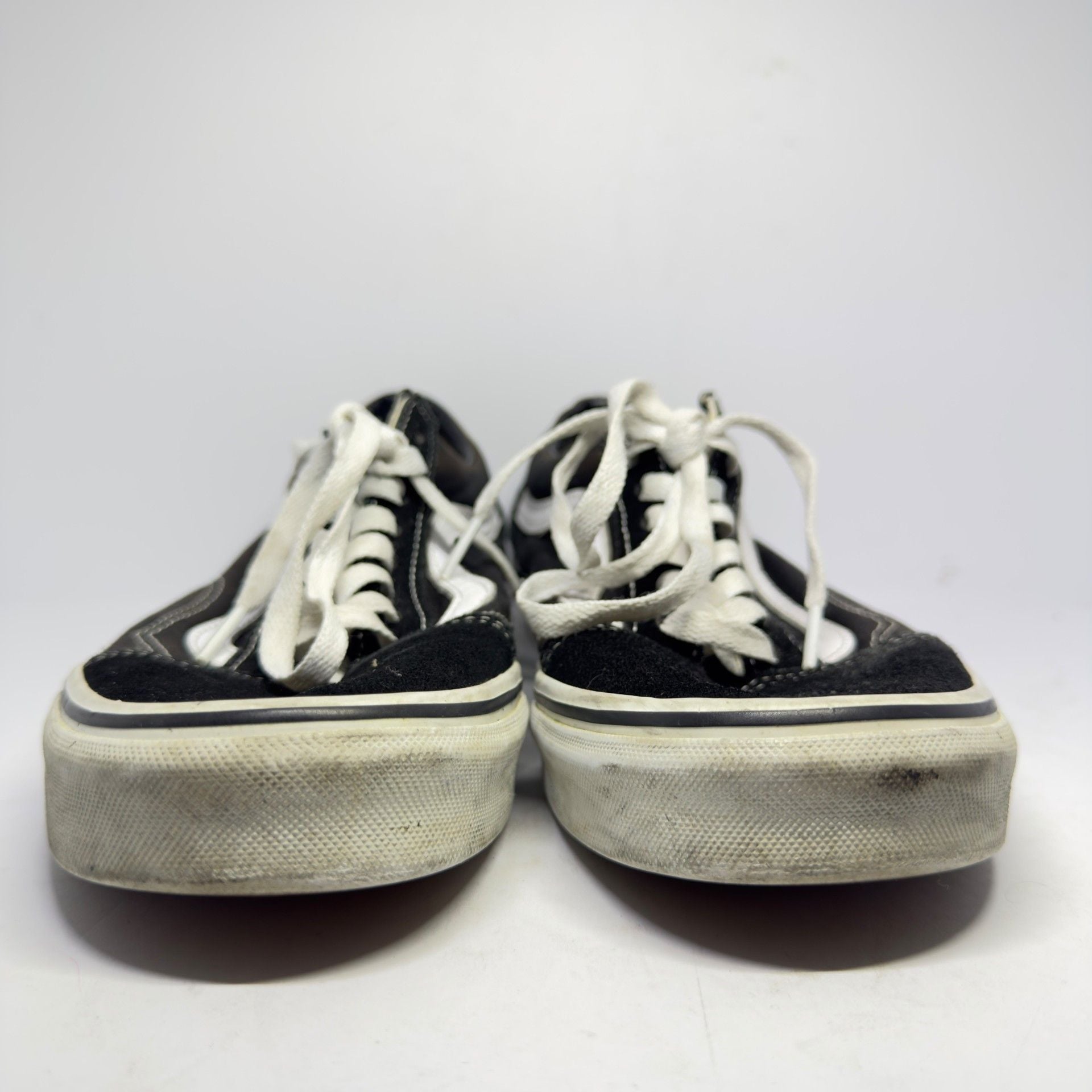 Vans Black Suede And Canvas Off The Wall Skate Shoes Size 7.5 6